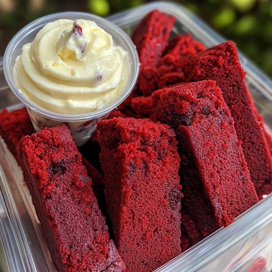 Homemade Red Velvet Brownie Dippers with Cheesecake Dip Recipe